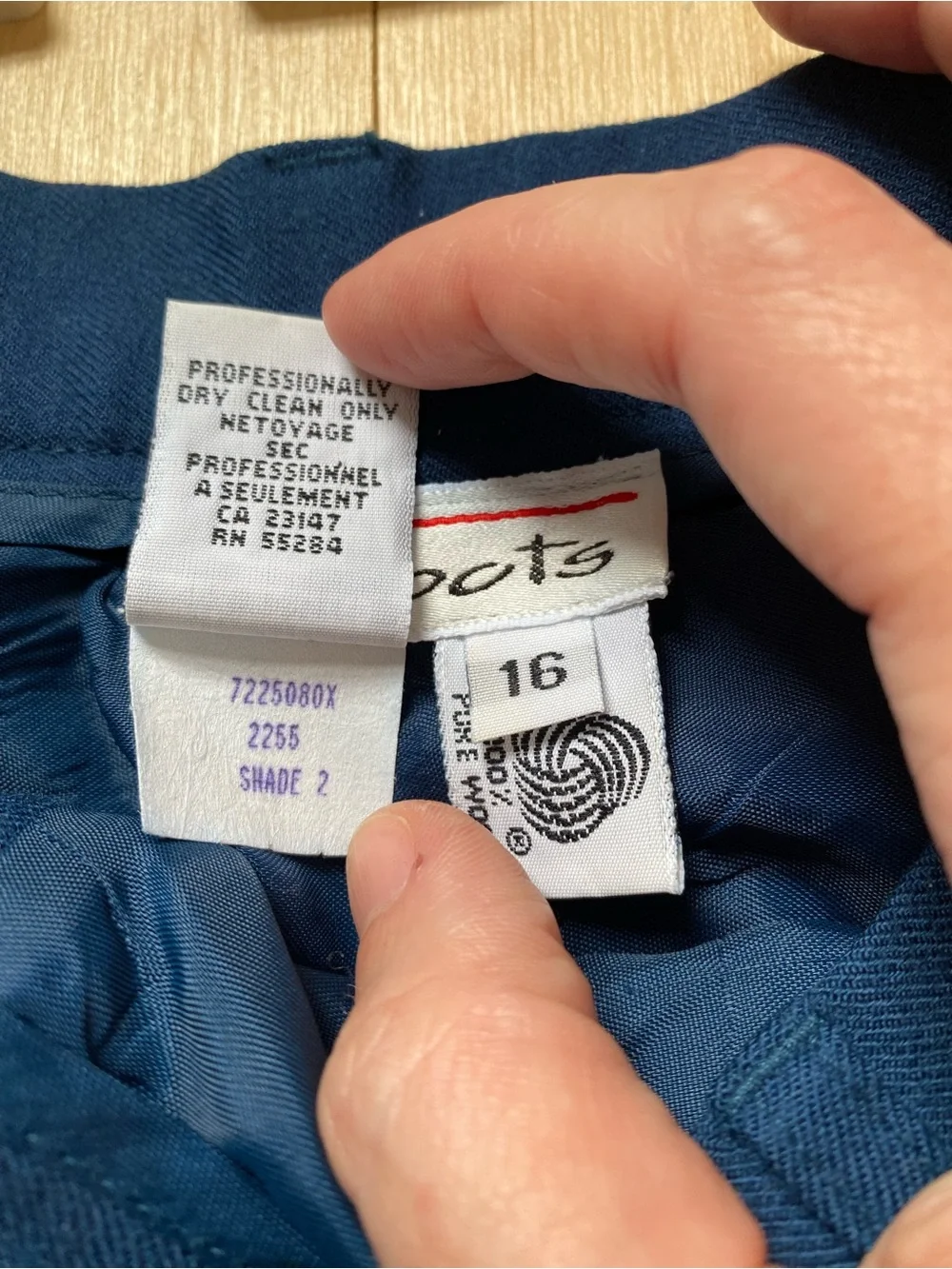 Talbots Classic Double-Breasted Navy Blazer & Trousers Set Size 16